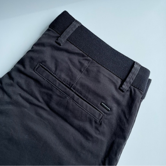 Mango Cotton Tapered Crop Pants - Black Size M / W32 - Picture 4 of 7